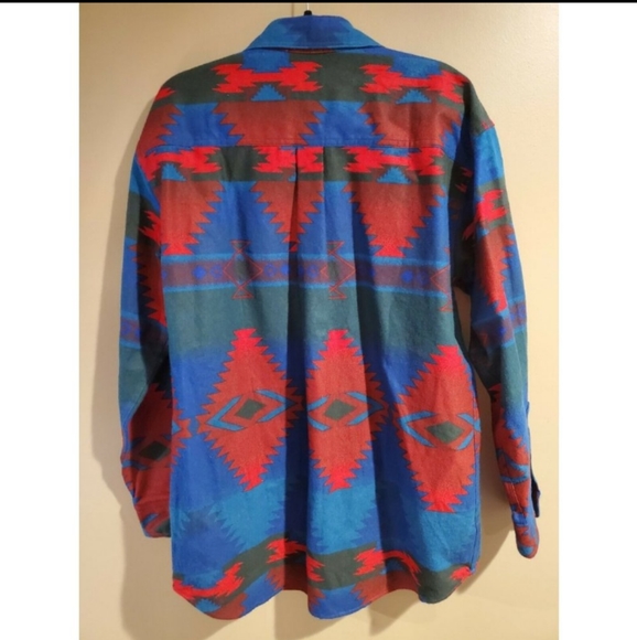 🆕Woolrich | VINTAGE deadstock Aztec Western Print Ranch Wear Shirt Size Medium - Picture 2 of 14